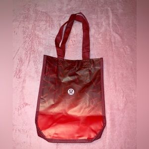 Lululemon Small Reusable Shopping Tote Bag - Holiday Red Ombre 12x9